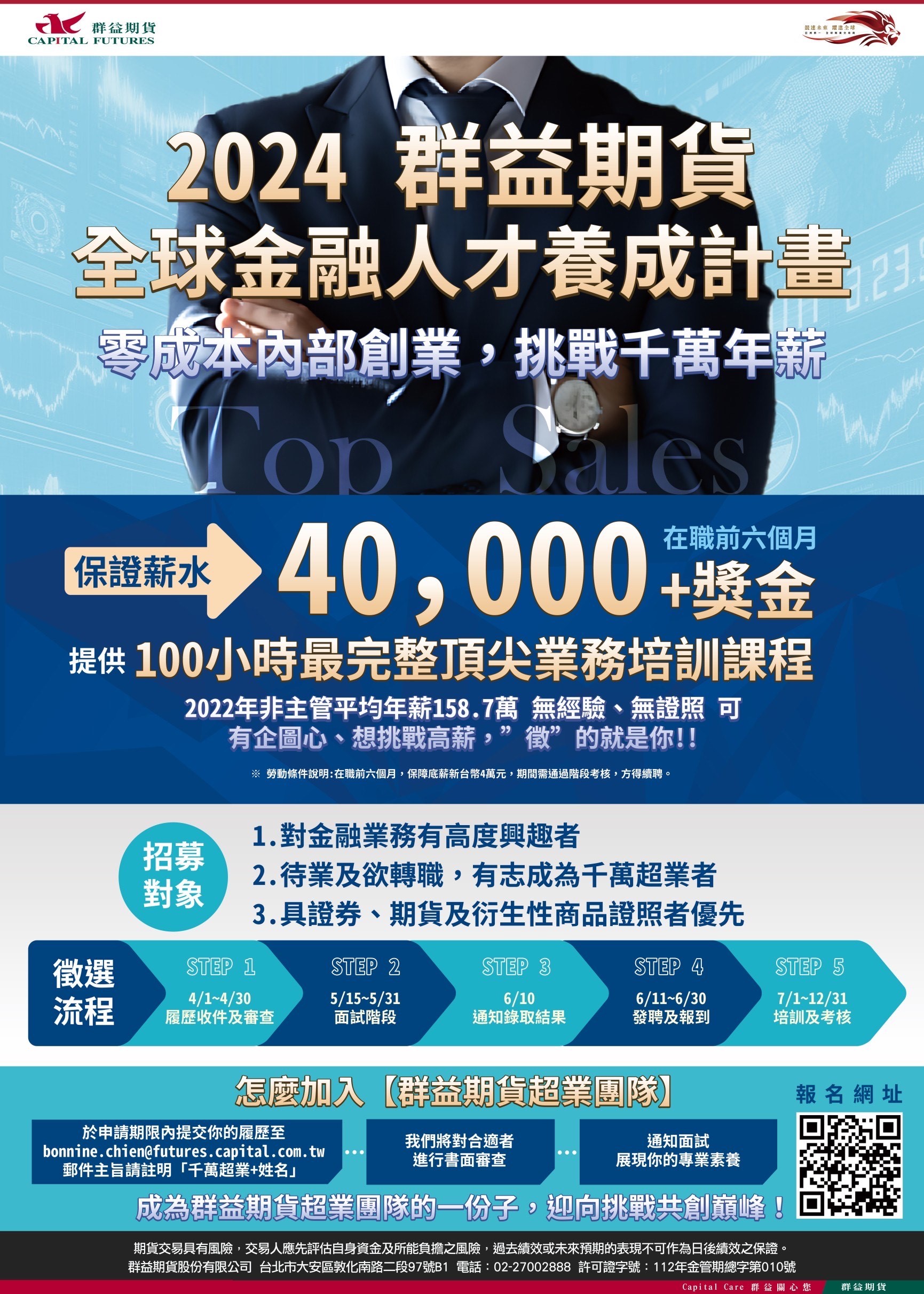 群益期貨台中分公司擴大徵才